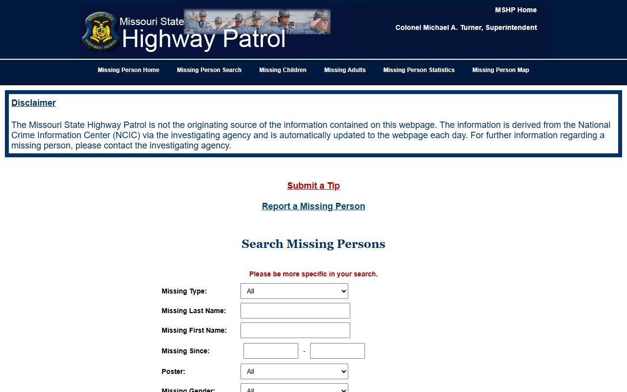 Benton County criminal court records MSHP sex offender registry search