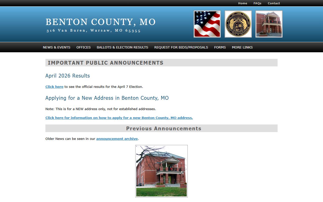 Benton County court records official county website